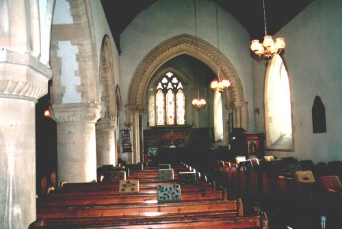 The nave and north arcade of St Michael's Church